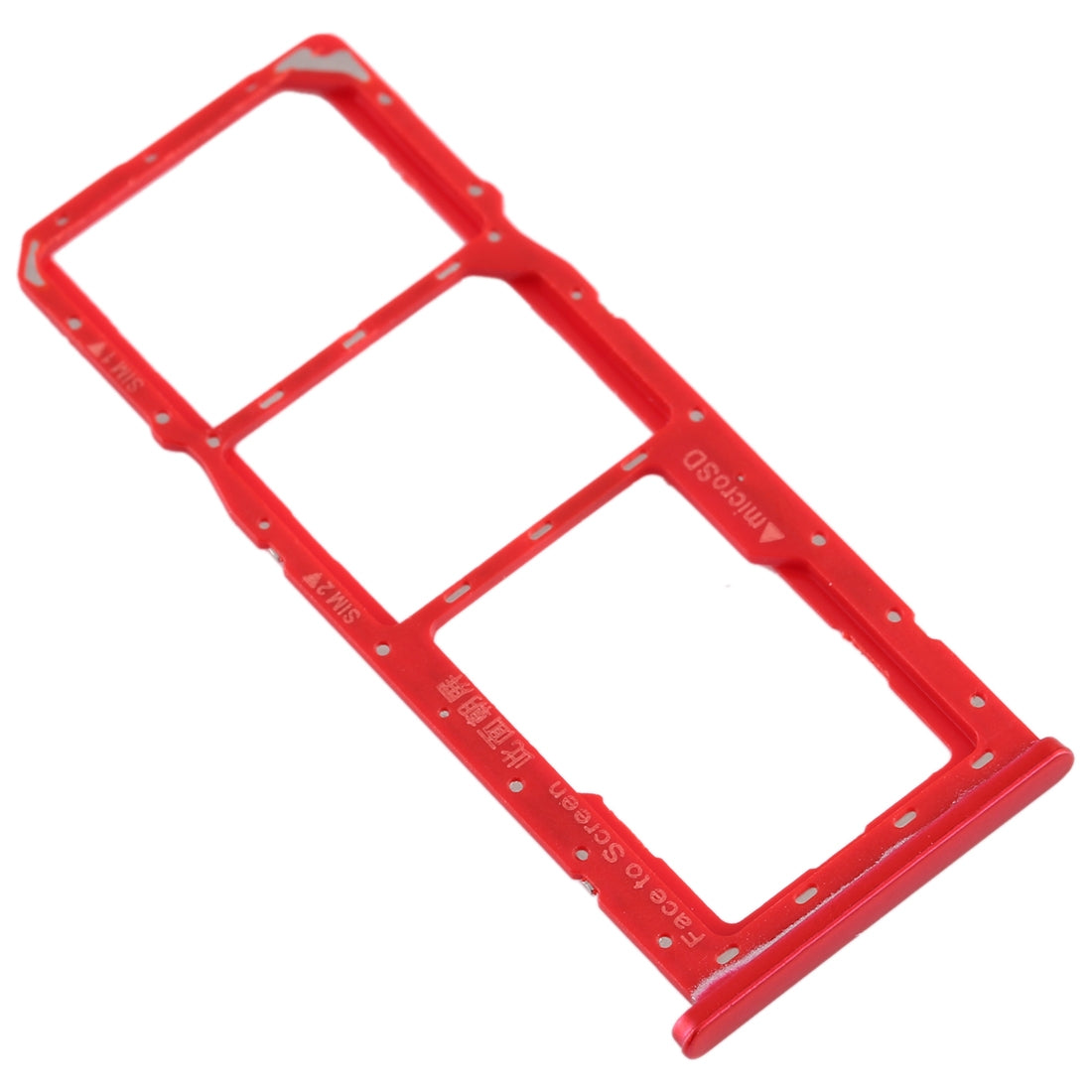 For Realme 2 SIM Card Tray + SIM Card Tray + Micro SD Card Tray (Red)