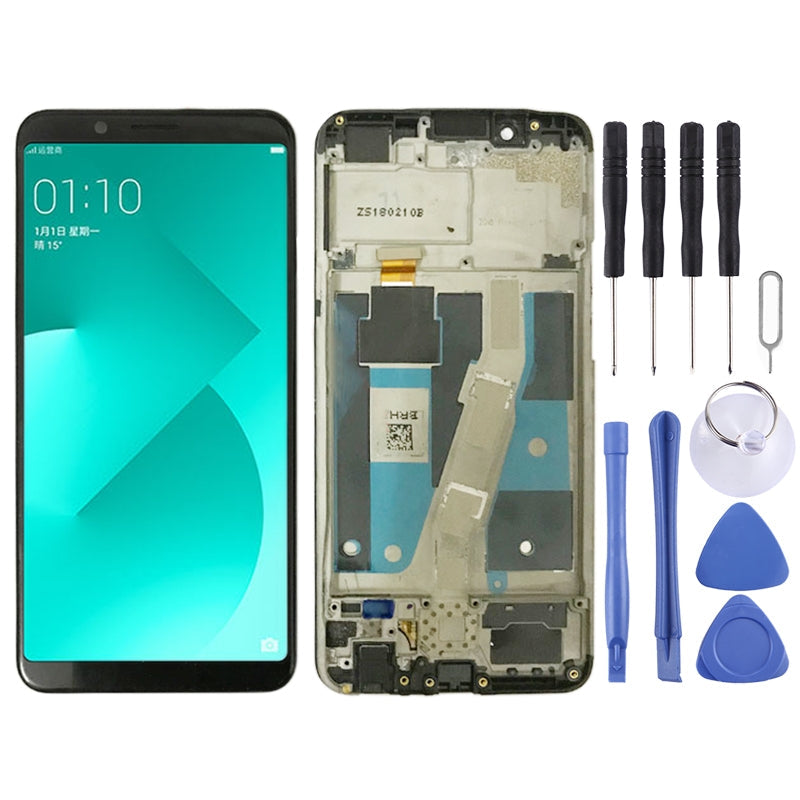 TFT LCD Screen for OPPO A83 Digitizer Full Assembly with Frame (Black)
