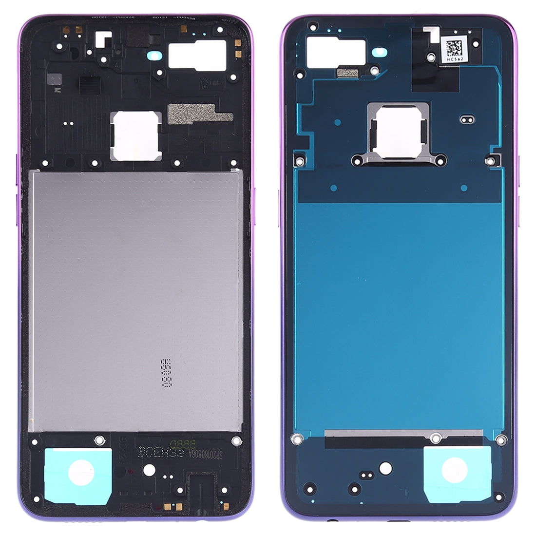 For OPPO F9 / A7X Middle Frame Bezel Plate (Twilight Purple)