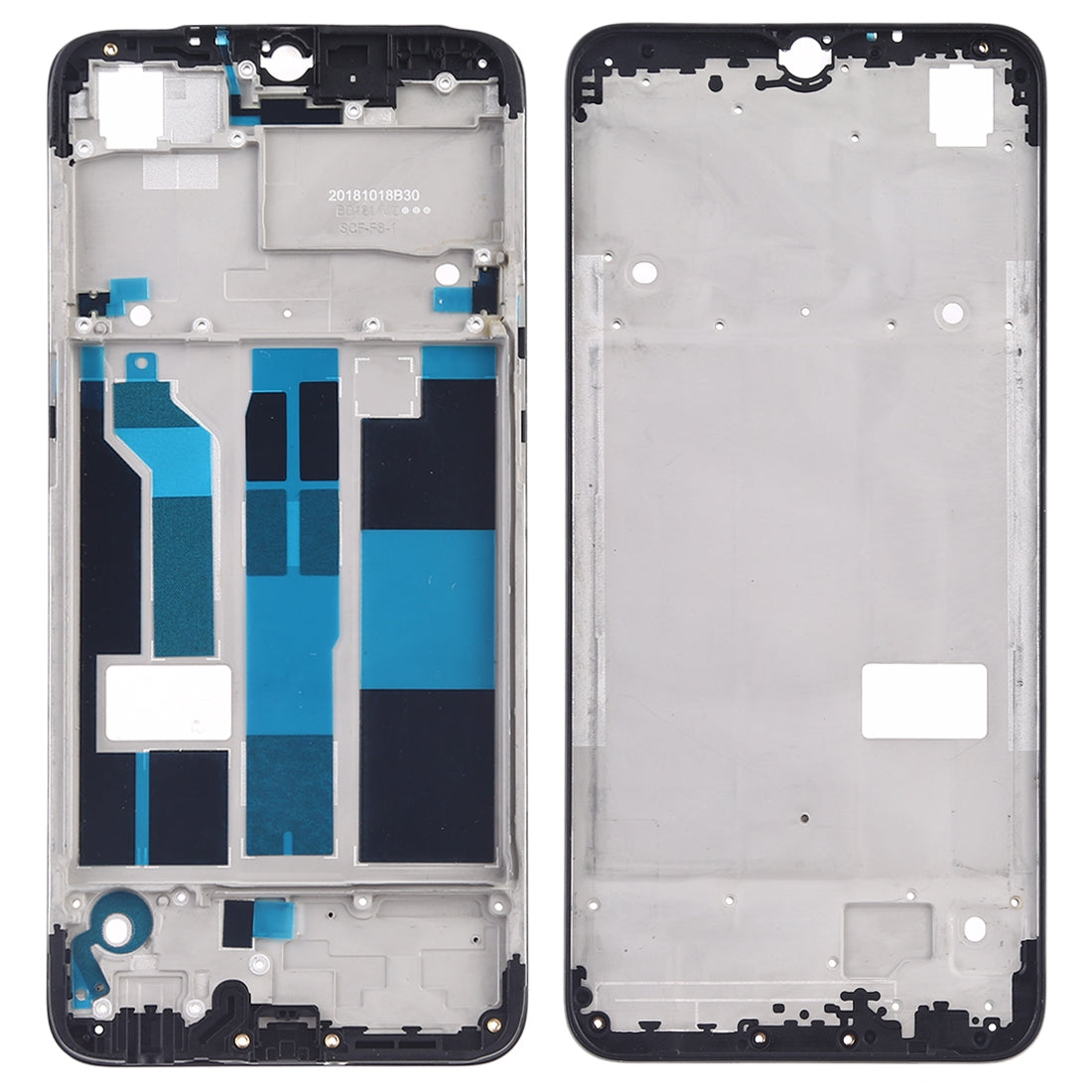 For OPPO F9 / A7X Front Housing LCD Frame Bezel Plate (Black)