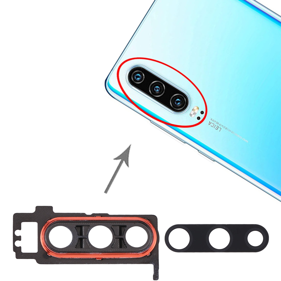 For Huawei P30 Camera Lens Cover (Orange)