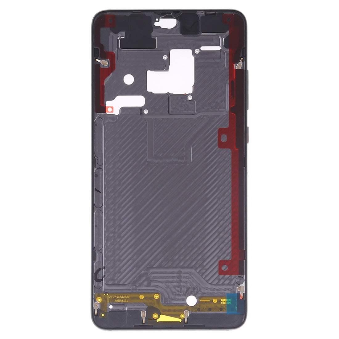 Front Housing LCD Frame Bezel Plate with Side Keys for Huawei Mate 20(Black)