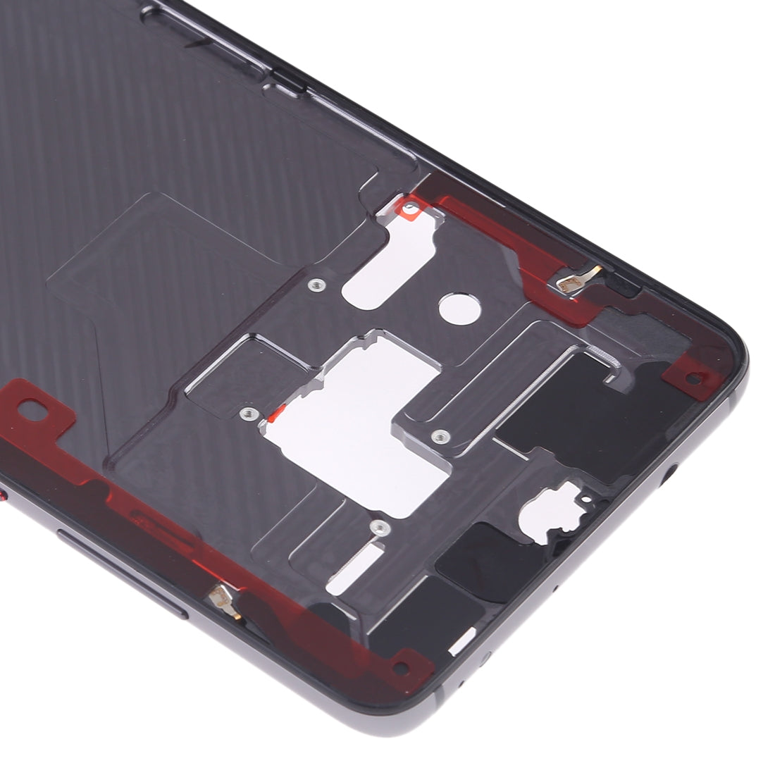Front Housing LCD Frame Bezel Plate with Side Keys for Huawei Mate 20(Black)