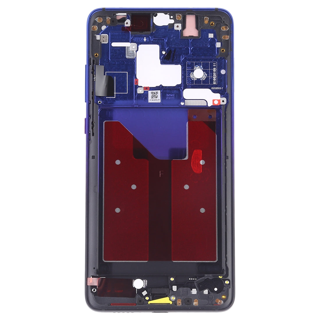 Front Housing LCD Frame Bezel Plate with Side Keys for Huawei Mate 20(Twilight Blue)
