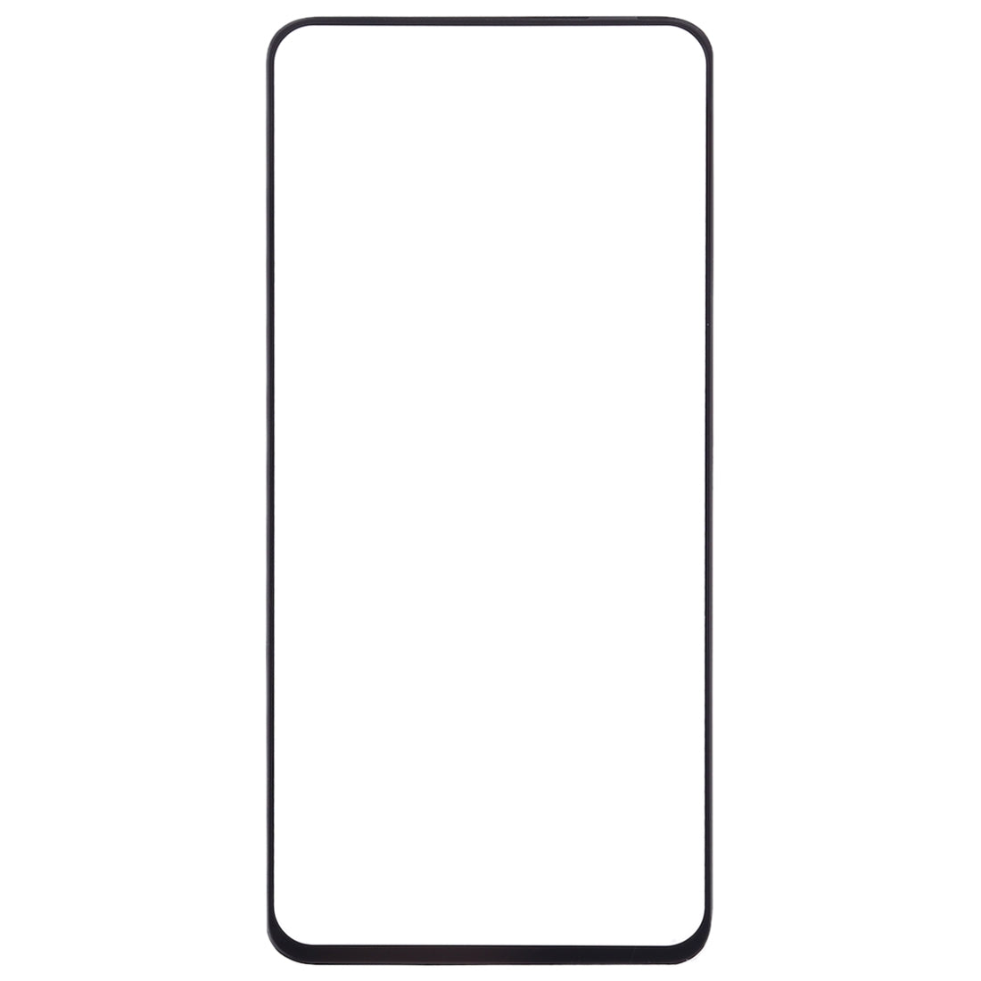 For OPPO Reno Front Screen Outer Glass Lens (Black)
