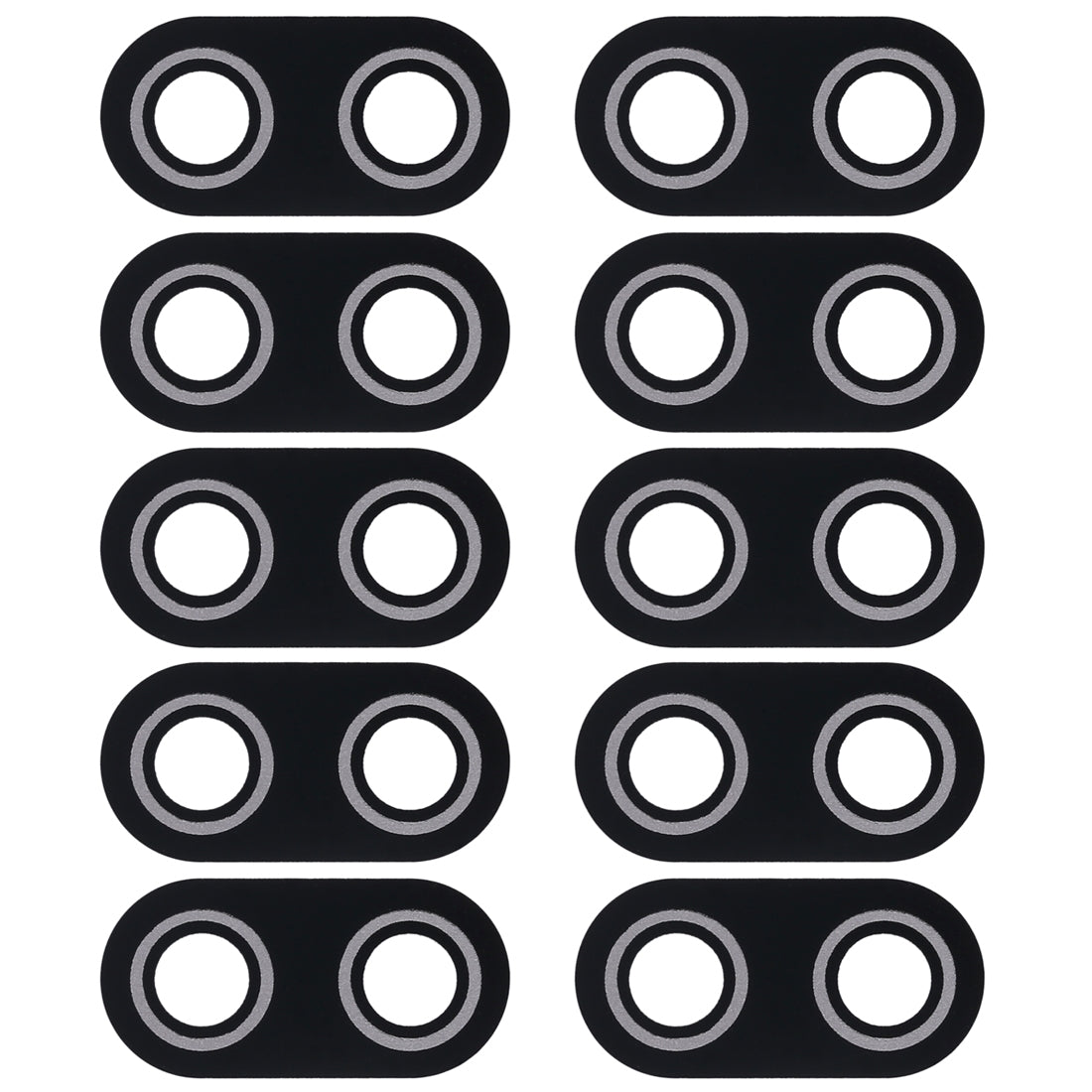 10 PCS Back Camera Lens Cover for Asus ZenFone Max Plus(M1) X018DC Pegasus 4s ZB570TL 5.7 inch (Black)