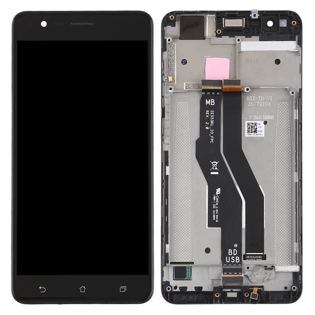 OEM LCD Screen for Asus Zenfone 3 Zoom ZE553KL Digitizer Full Assembly with Frame?Black)