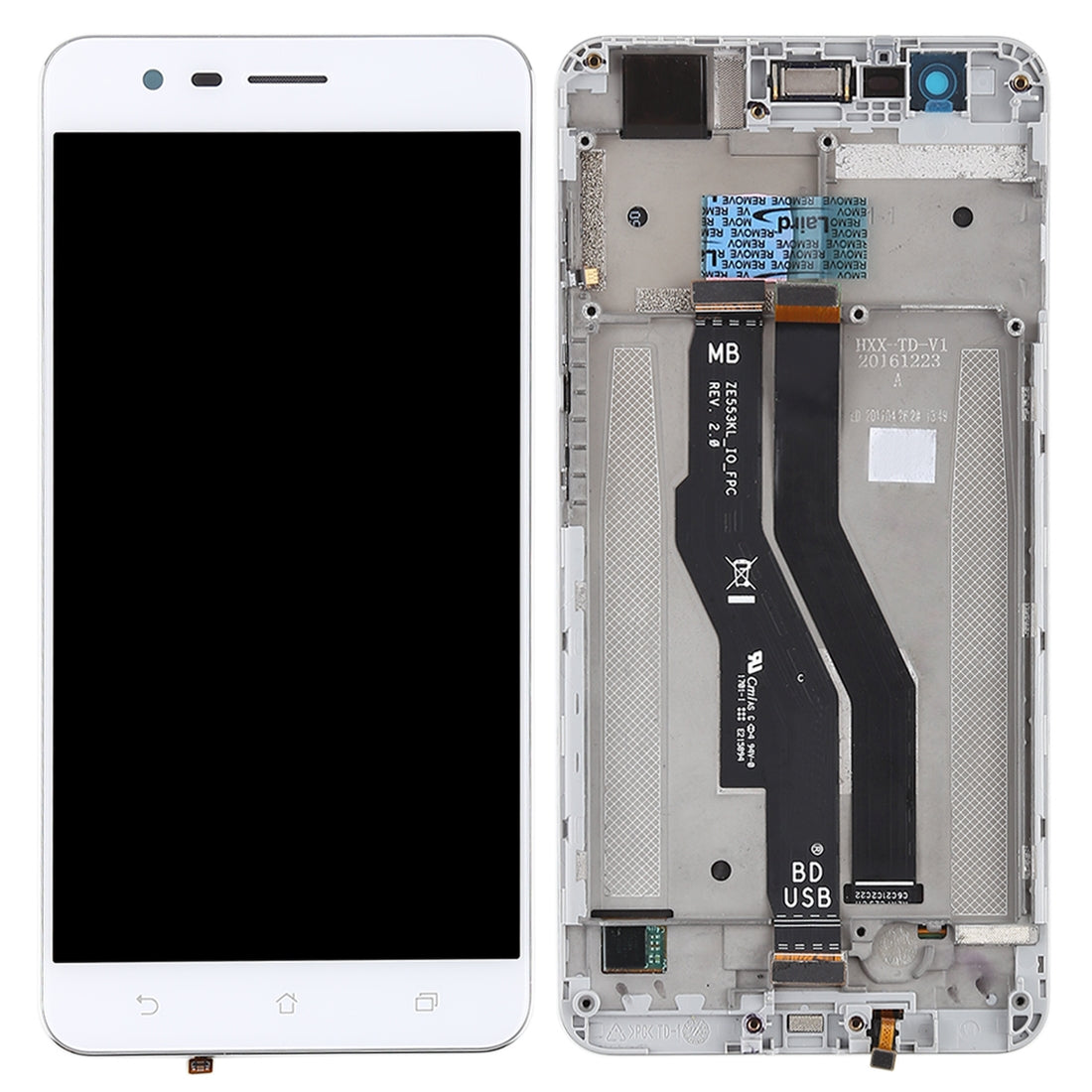OEM LCD Screen for Asus Zenfone 3 Zoom ZE553KL Digitizer Full Assembly with Frame?White)