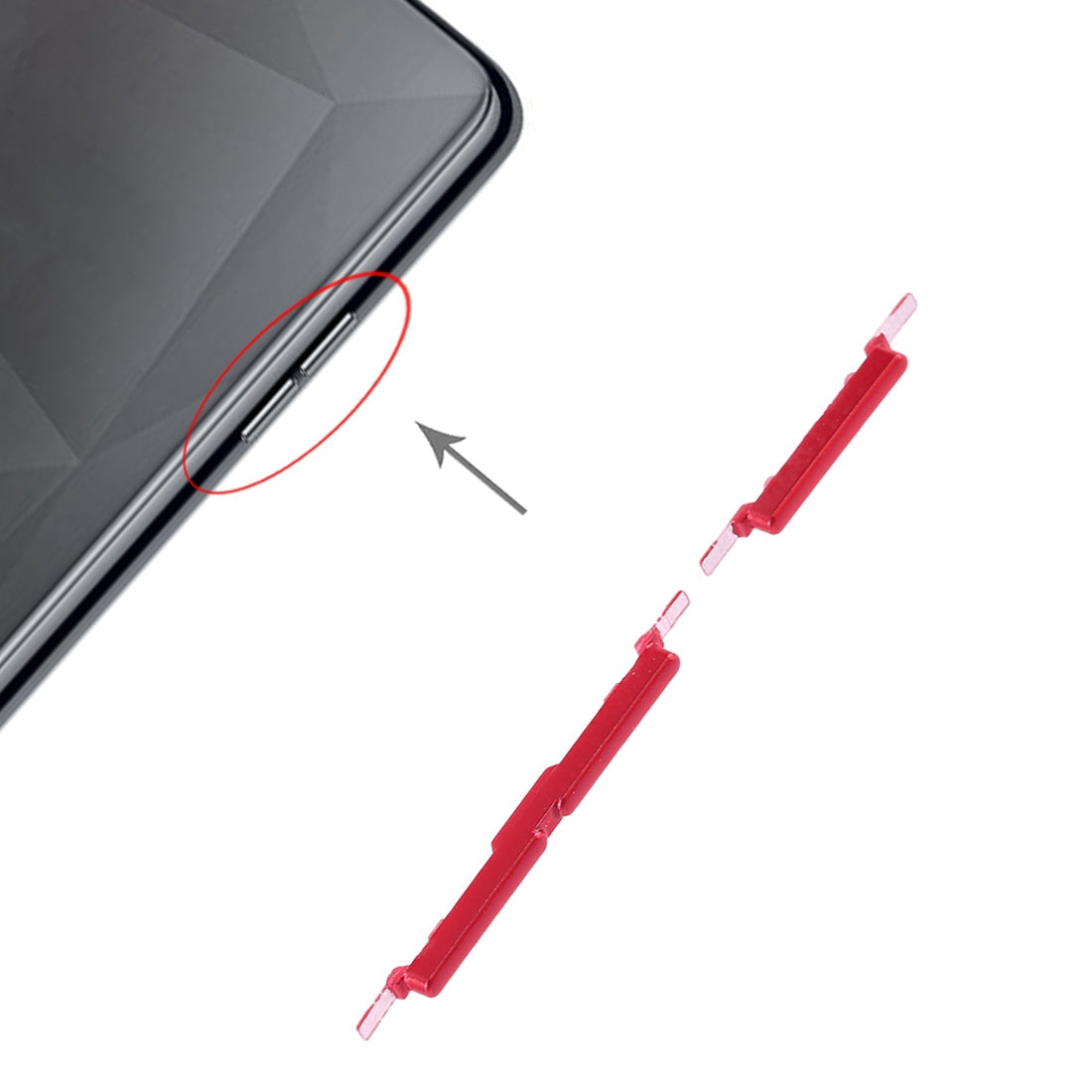For OPPO A3 Side Keys(Red)