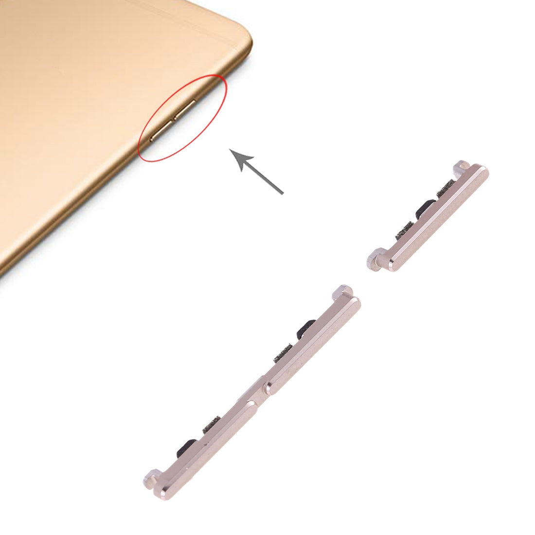 For OPPO R11 Plus Side Keys(Gold)