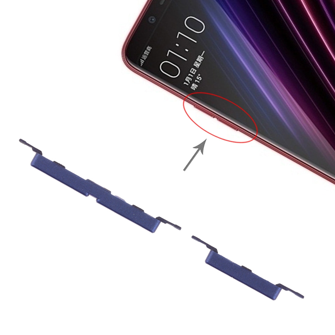 For OPPO A1 Side Keys(Blue)