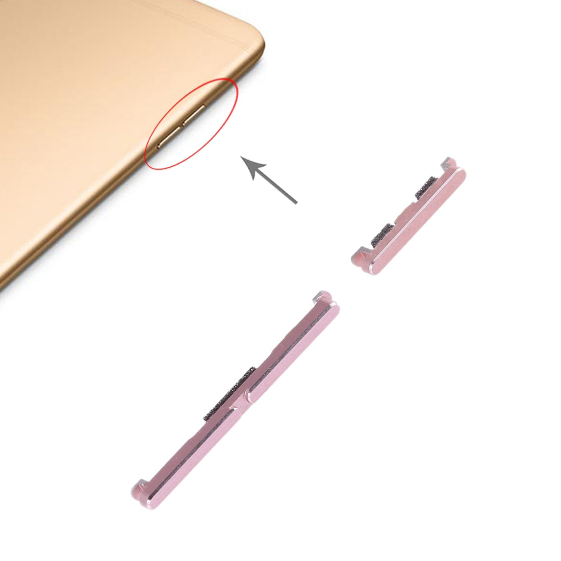 For OPPO R9sk Side Keys(Pink)