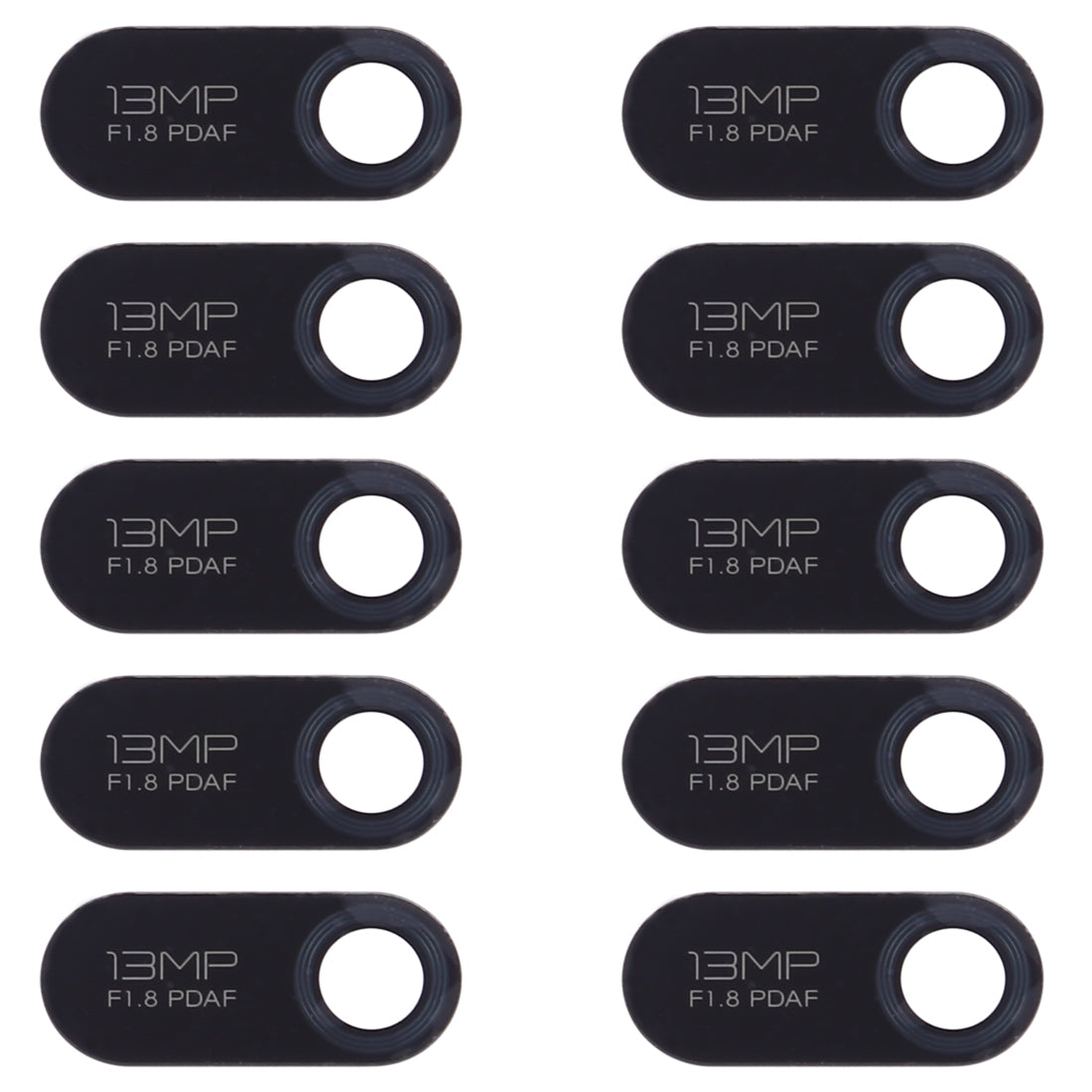 For Huawei Y6 Pro 2019 / Y6 2019 10pcs Back Camera Lens (Black)