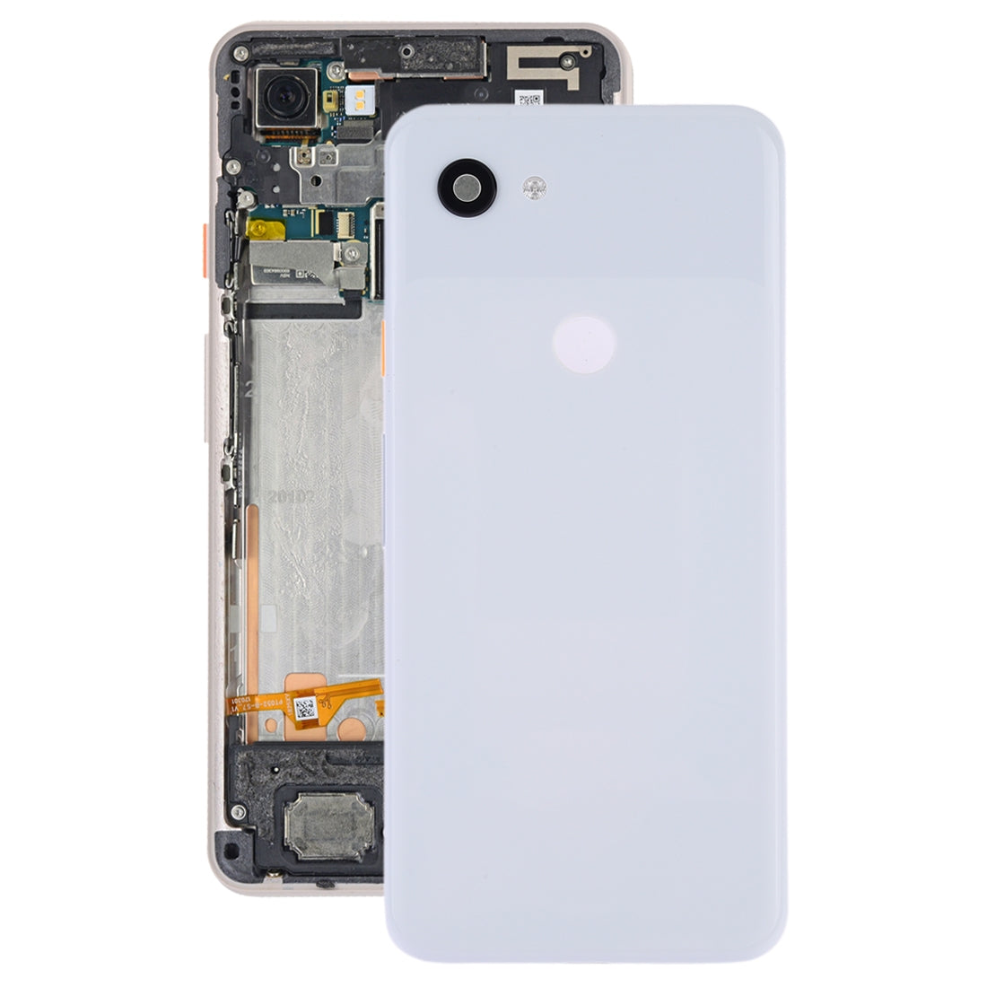 Battery Back Cover with Camera Lens & Side Keys for Google Pixel 3a(White)
