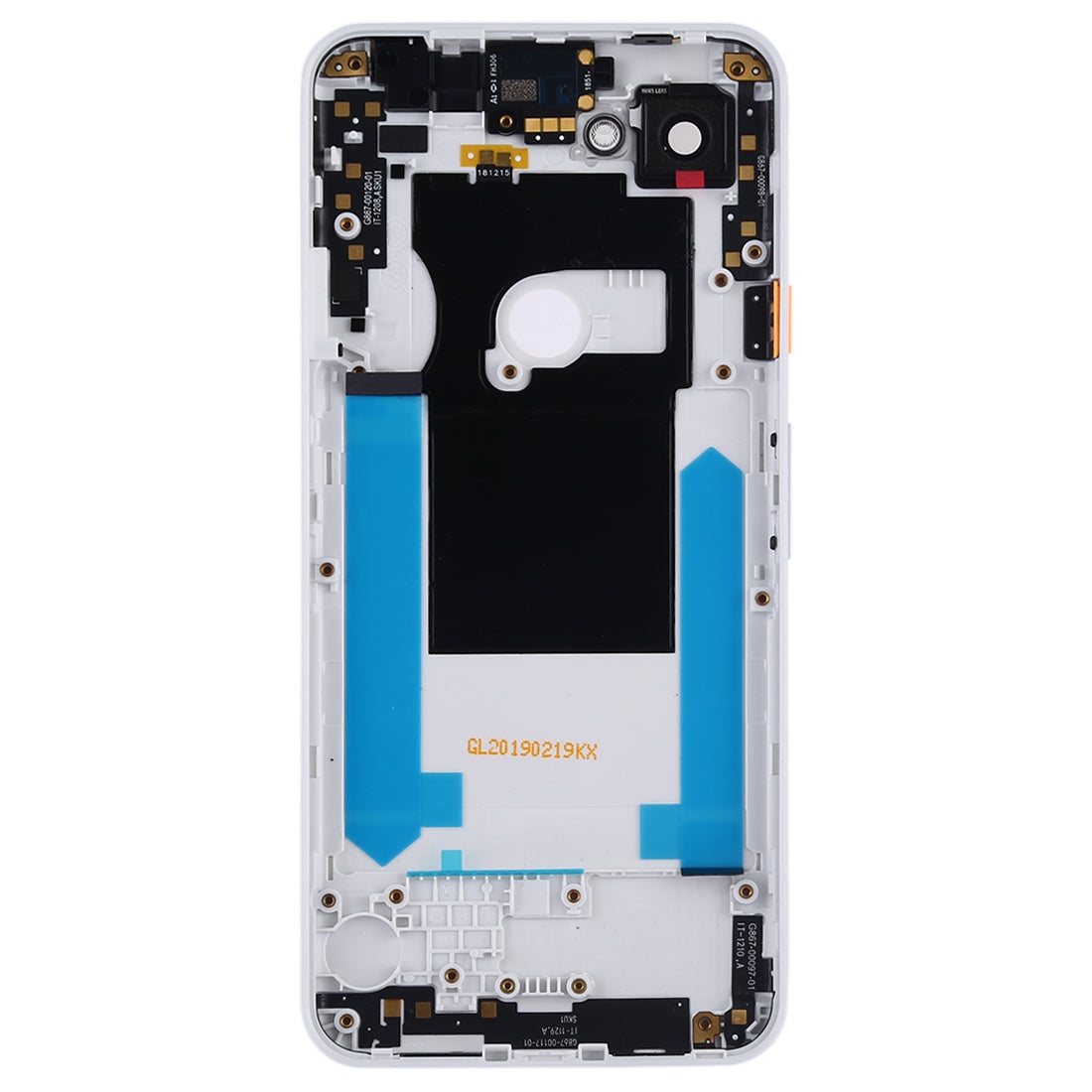 Battery Back Cover with Camera Lens & Side Keys for Google Pixel 3a(White)
