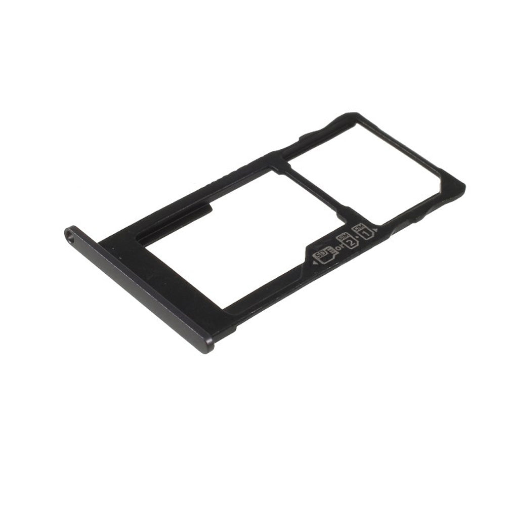 SIM Card Tray + SIM Card Tray / Micro SD Card Tray for Motorola Moto M XT1662 XT1663(Black)