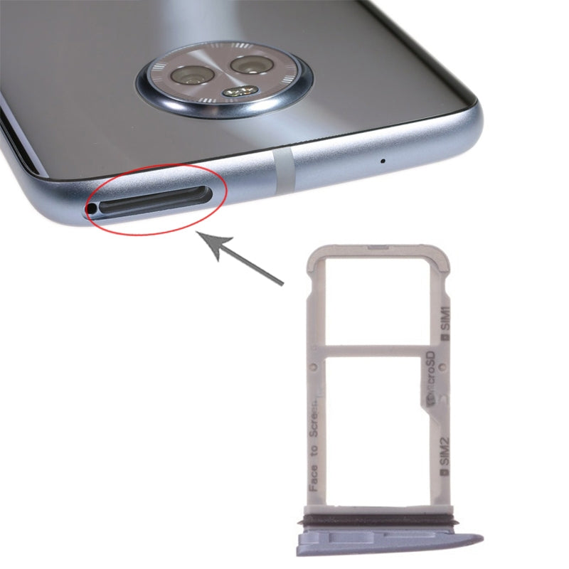 SIM Card Tray + SIM Card Tray / Micro SD Card Tray for Motorola Moto X4(Blue)
