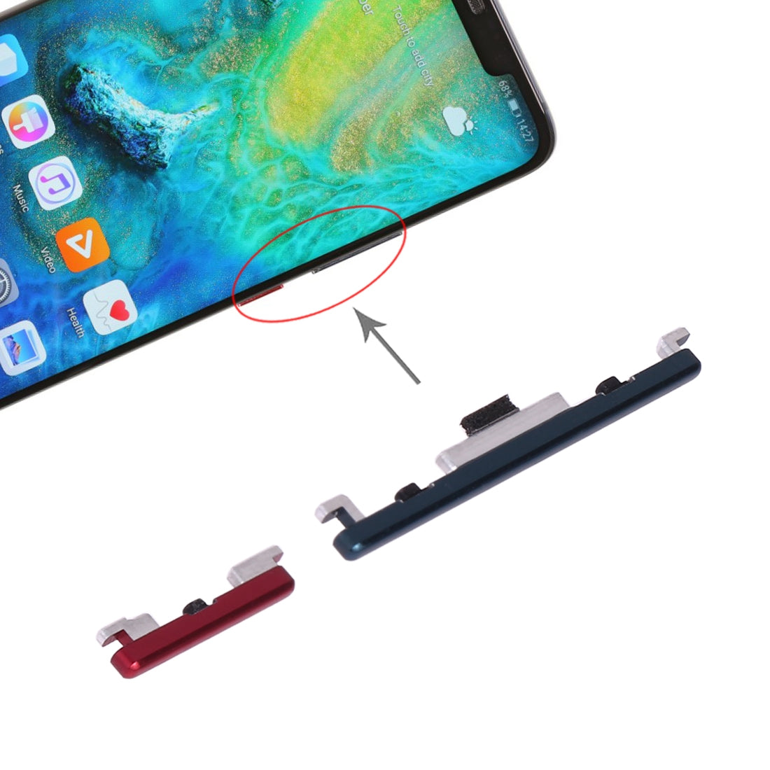 For Huawei Mate 20 Pro Power Button and Volume Control Button (Green)