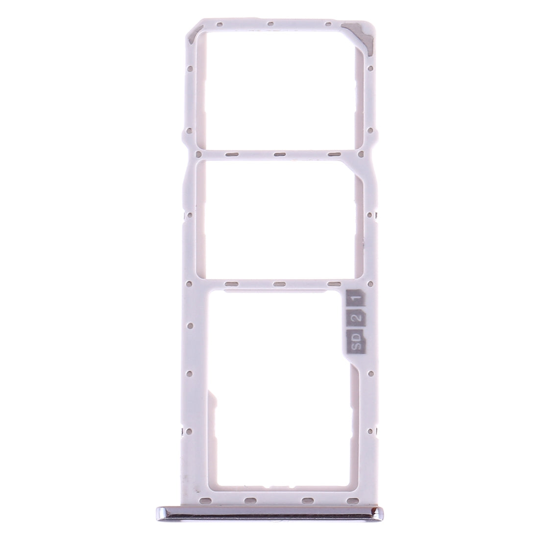 SIM Card Tray + SIM Card Tray + Micro SD Card Tray for Asus ZenFone Max Pro (M2) ZB631KL(Silver)