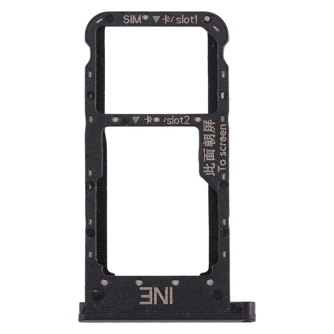 SIM Card Tray for Huawei P smart + / Nova 3i(Black)