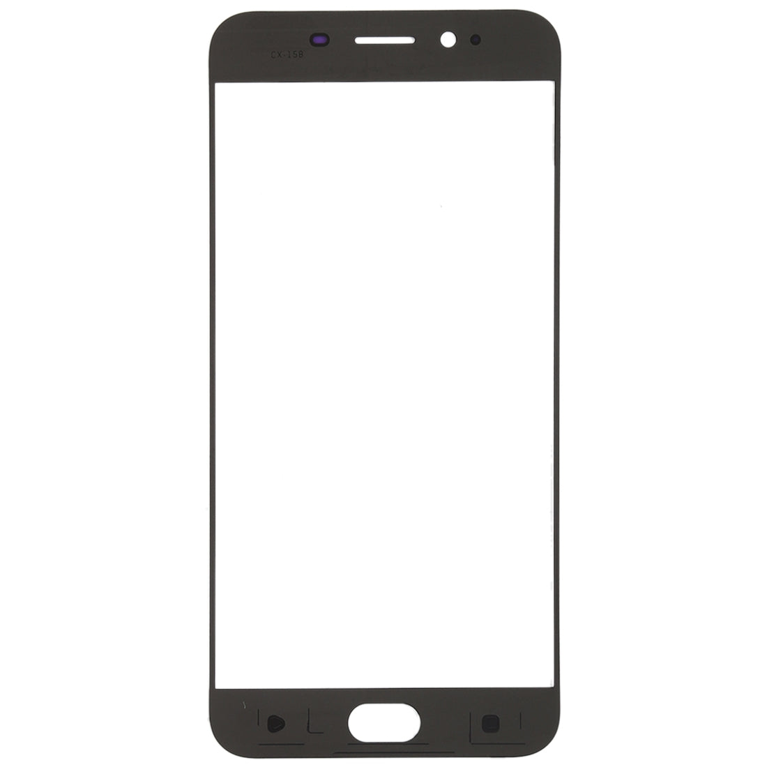 For OPPO R9s Front Screen Outer Glass Lens (Black)
