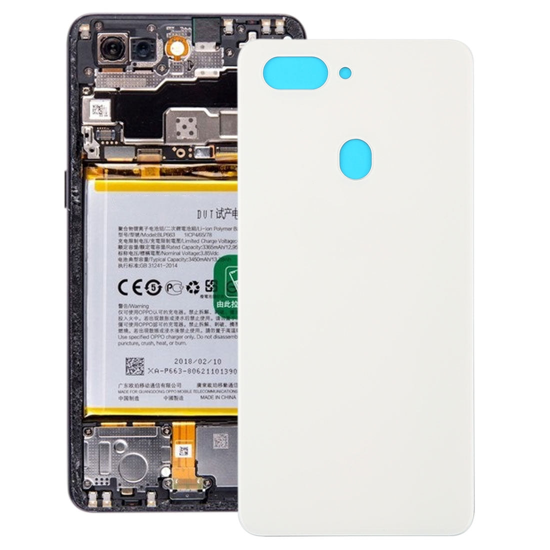 For OPPO R15 Back Cover (White)