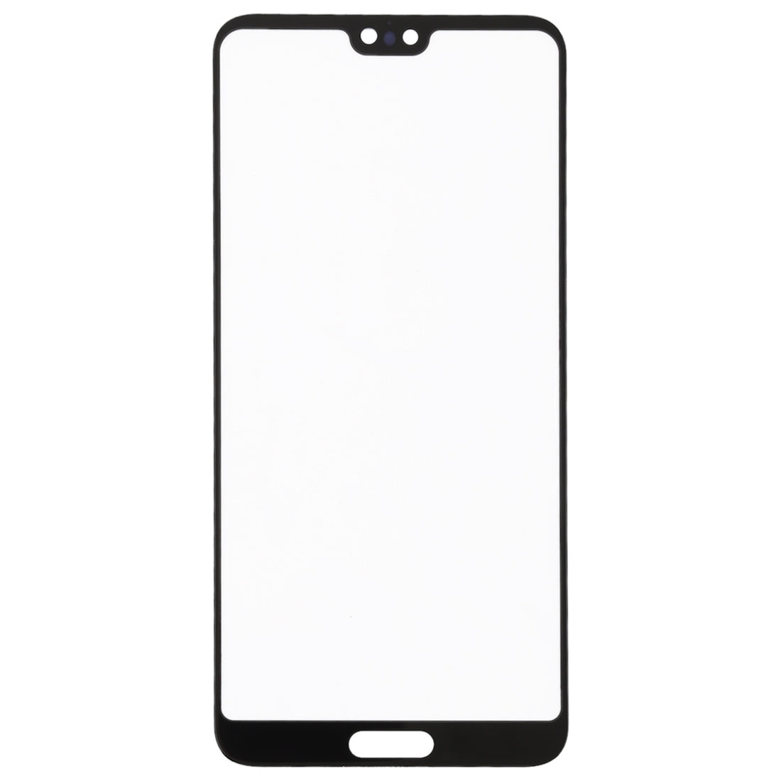 For Huawei P20 Pro 10PCS Front Screen Outer Glass Lens (Black)