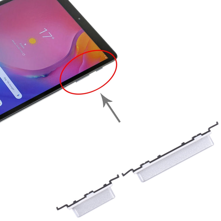 For Samsung Galaxy Tab A 10.1 2019 SM-T510 Original Power Button + Volume Button Control Button (Silver)