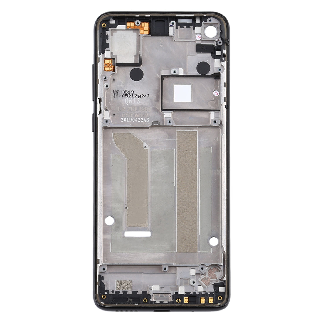 Front Housing LCD Frame Bezel Plate for Motorola Moto One Vision(Black)