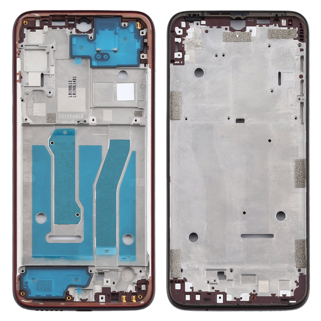 Front Housing LCD Frame Bezel Plate for Motorola Moto G8 Plus(Red)