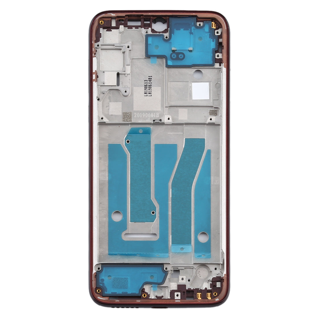 Front Housing LCD Frame Bezel Plate for Motorola Moto G8 Plus(Red)