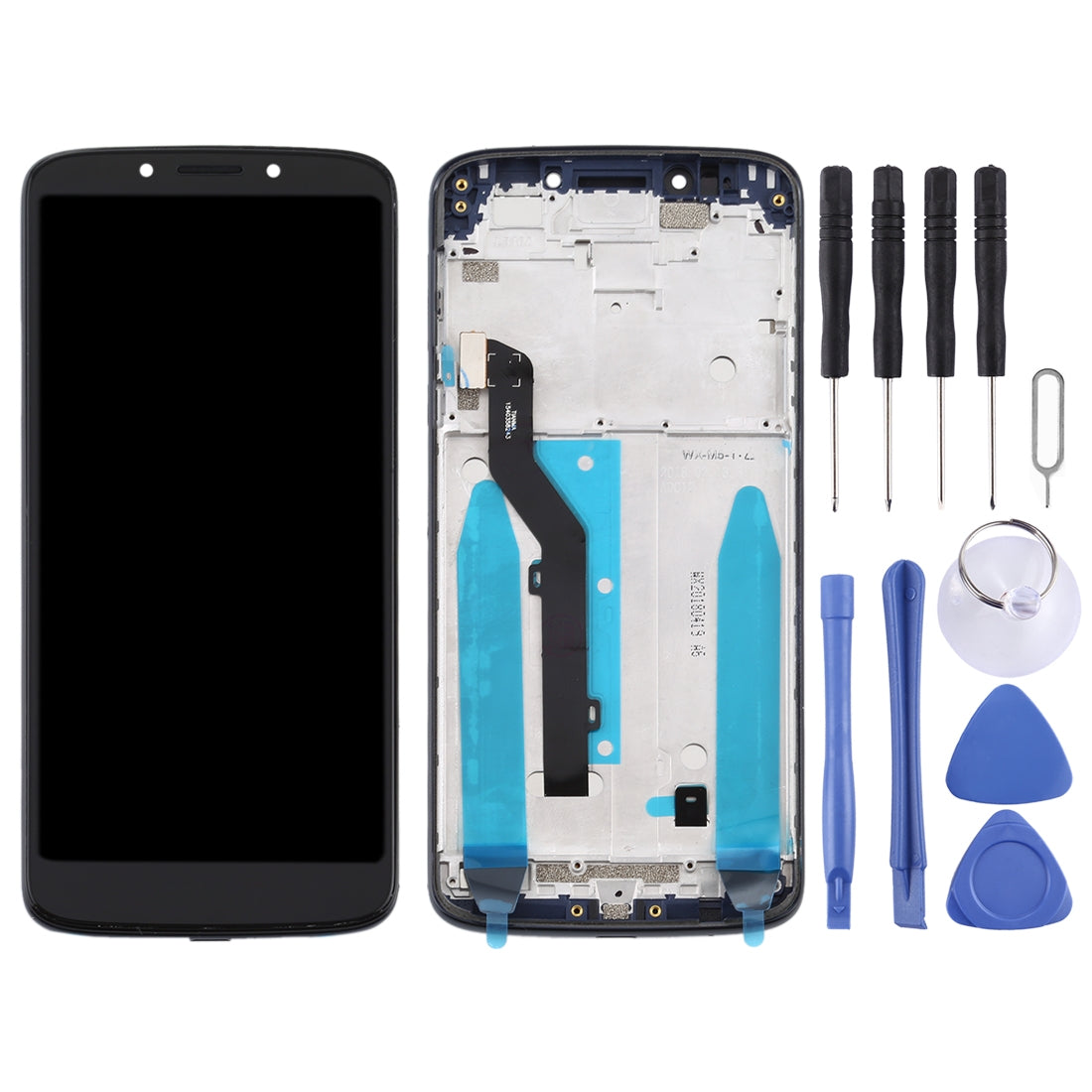 TFT LCD Screen for Motorola Moto G6 Play Digitizer Full Assembly with Frame(Black)