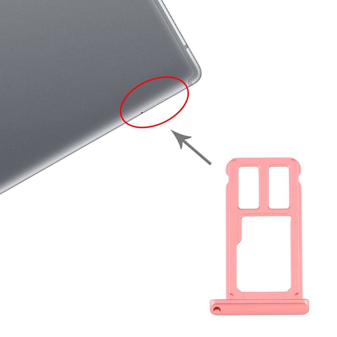 Micro SD Card Tray for Huawei MediaPad M5 8 (WIFI Version) (Red)