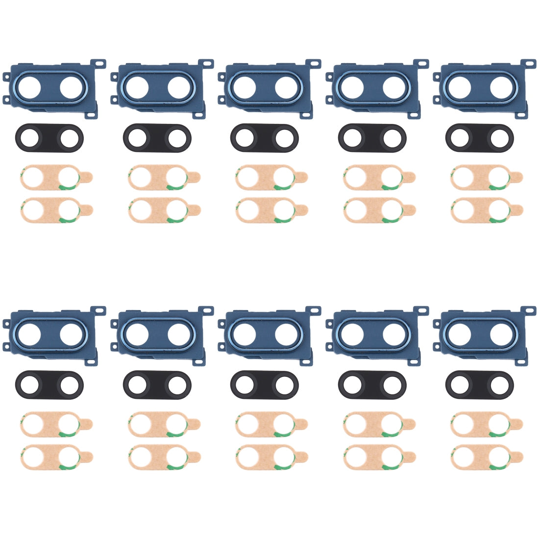 For Huawei Enjoy 9 Plus 10pcs Camera Lens Cover (Blue)