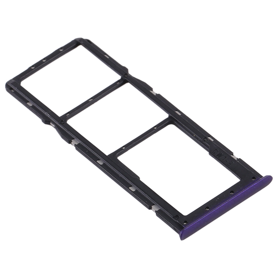 For OPPO Realme 5s SIM Card Tray + SIM Card Tray + Micro SD Card Tray (Purple)