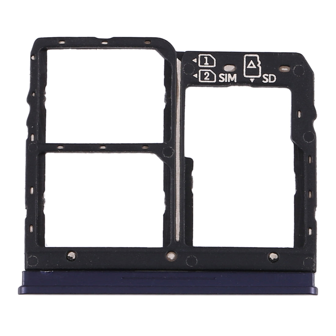SIM Card Tray + SIM Card Tray + Micro SD Card Tray for Asus Zenfone Max Plus (M1) ZB570TL / X018D(Blue)