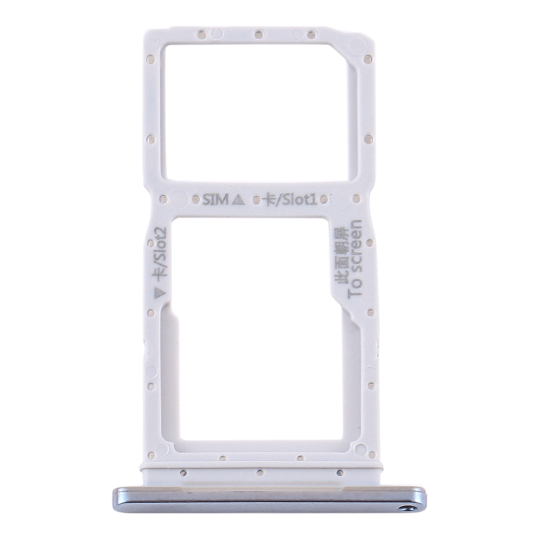 SIM Card Tray + SIM Card Tray / Micro SD Card Tray for Huawei Y9s(Silver)