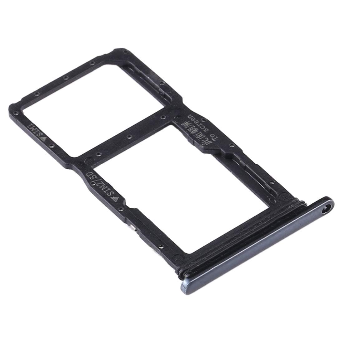 SIM Card Tray + SIM Card Tray / Micro SD Card Tray for Huawei P20 Lite (2019) (Black)
