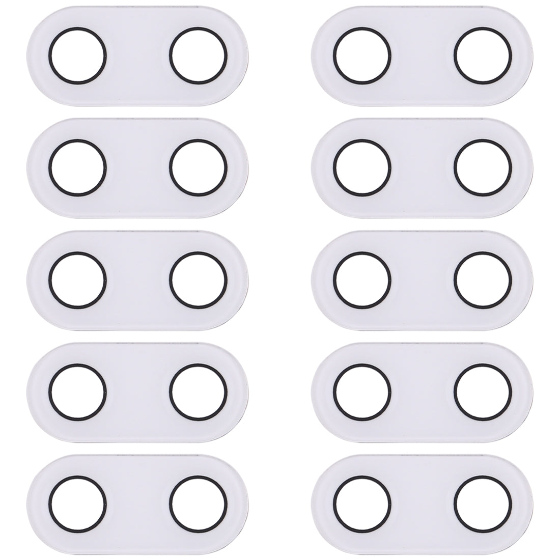 10 PCS Back Camera Lens for Asus Zenfone 5 ZE620KL / ZS620KL(White)