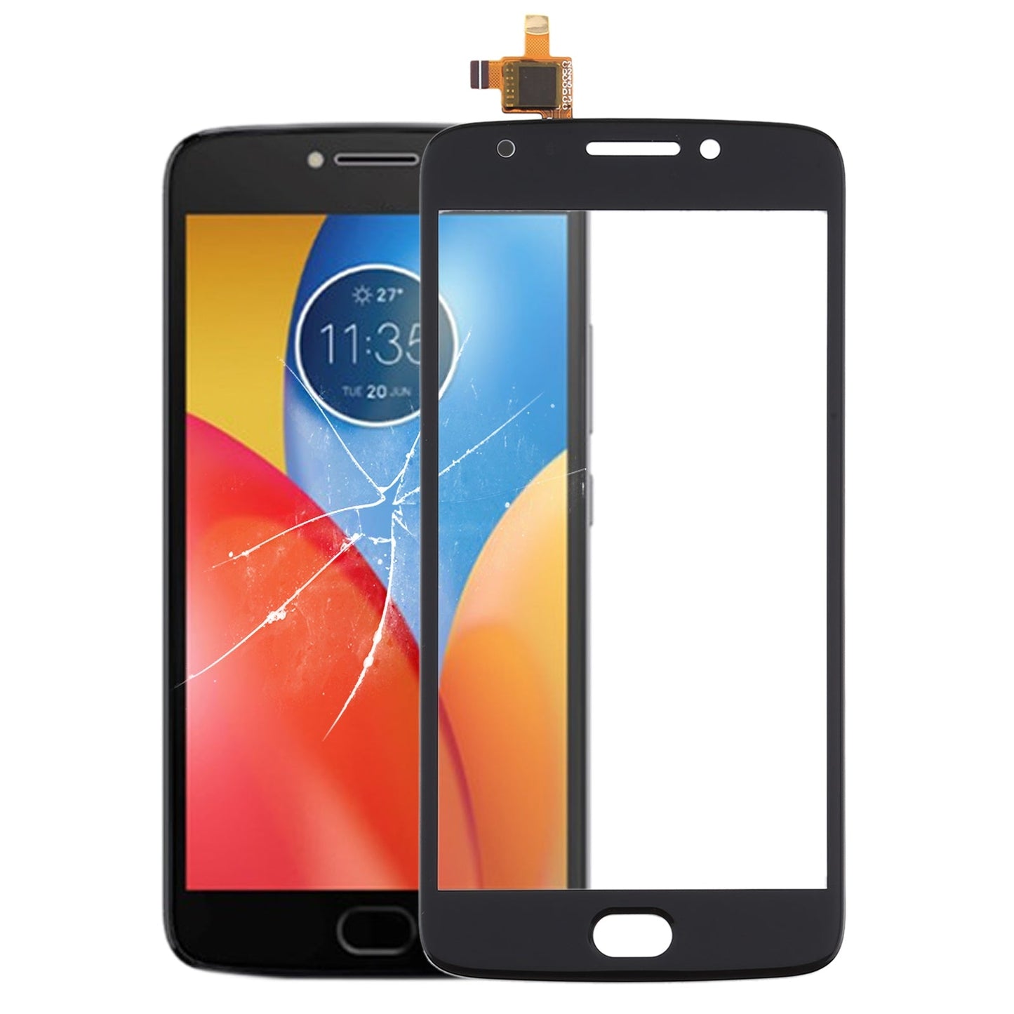 Touch Panel With Hole for Motorola Moto E4 (USA) XT176X(Black)