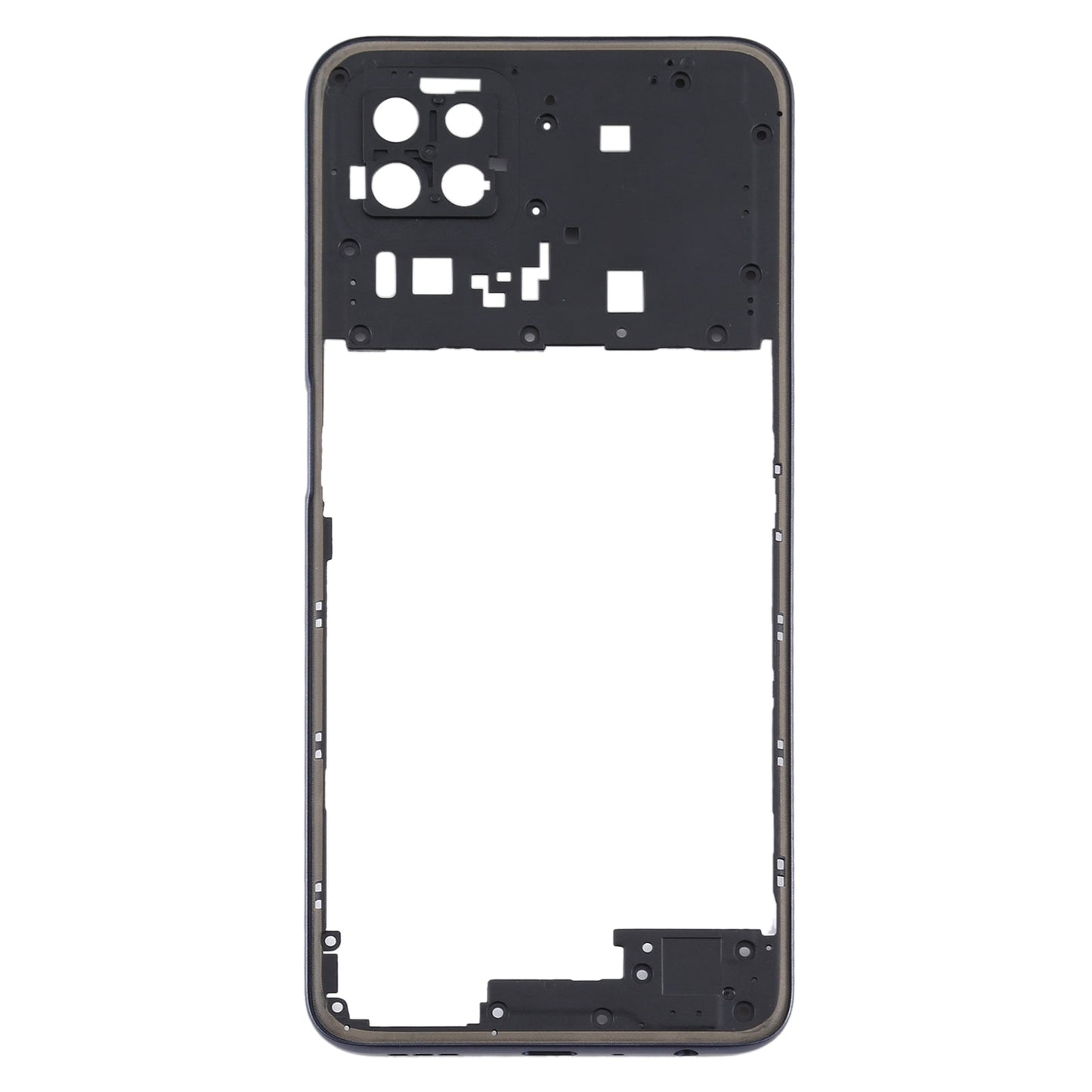 For OPPO A72 5G PDYM20 Middle Frame Bezel Plate (Black)