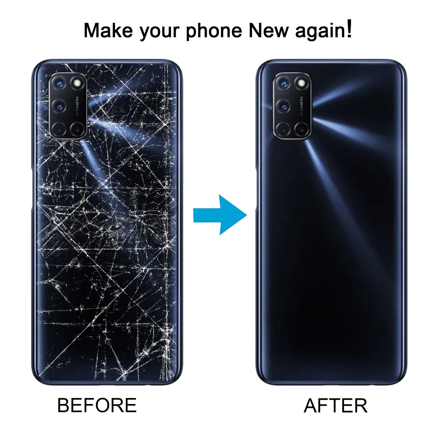 For OPPO A52/A92 CPH2061 / CPH2069 Global / PADM00 / PDAM10 China Battery Back Cover(Black)