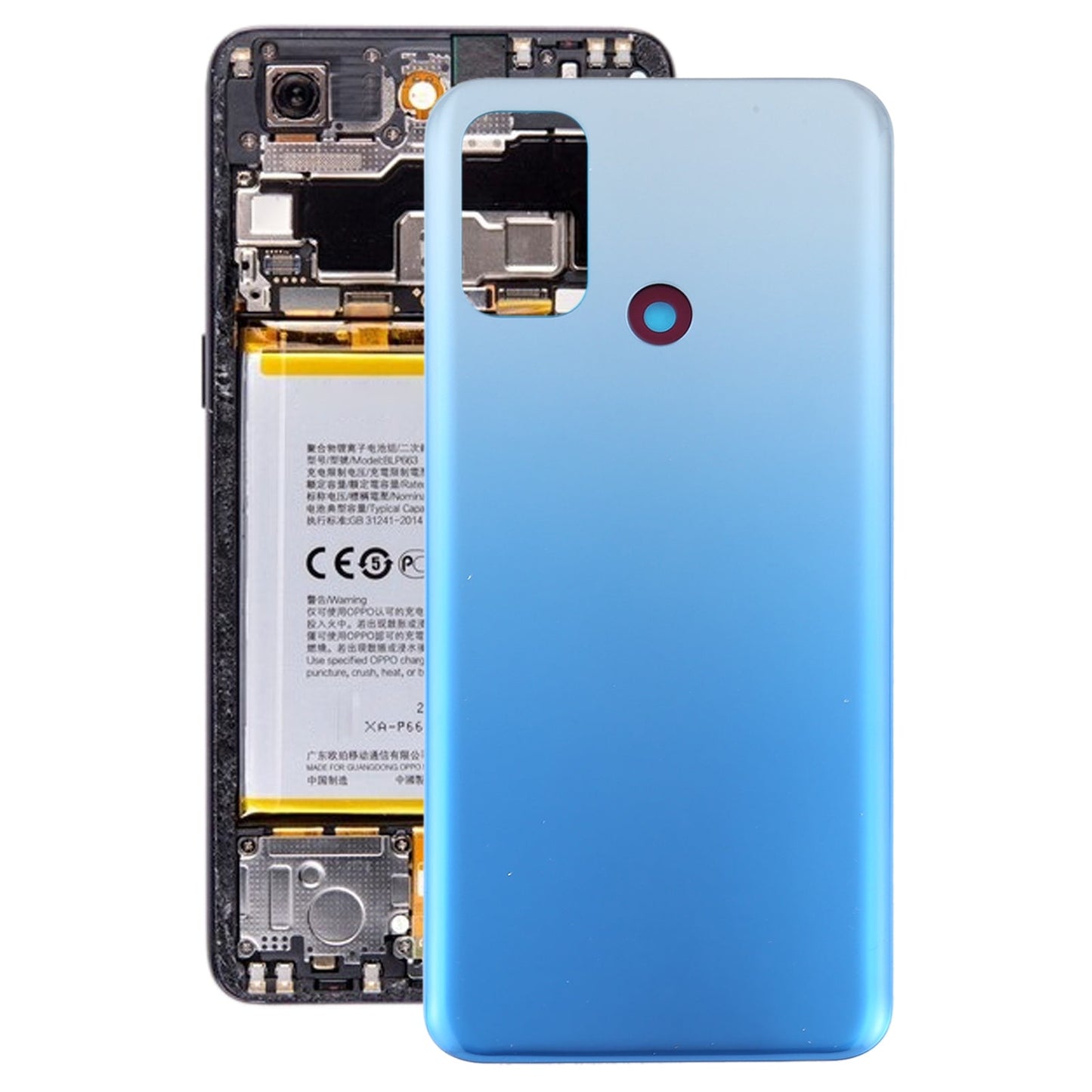 For OPPO A53 2020 / A53 4G / A53s / A32 4G / A33 2020 CPH2127 Battery Back Cover (Blue)