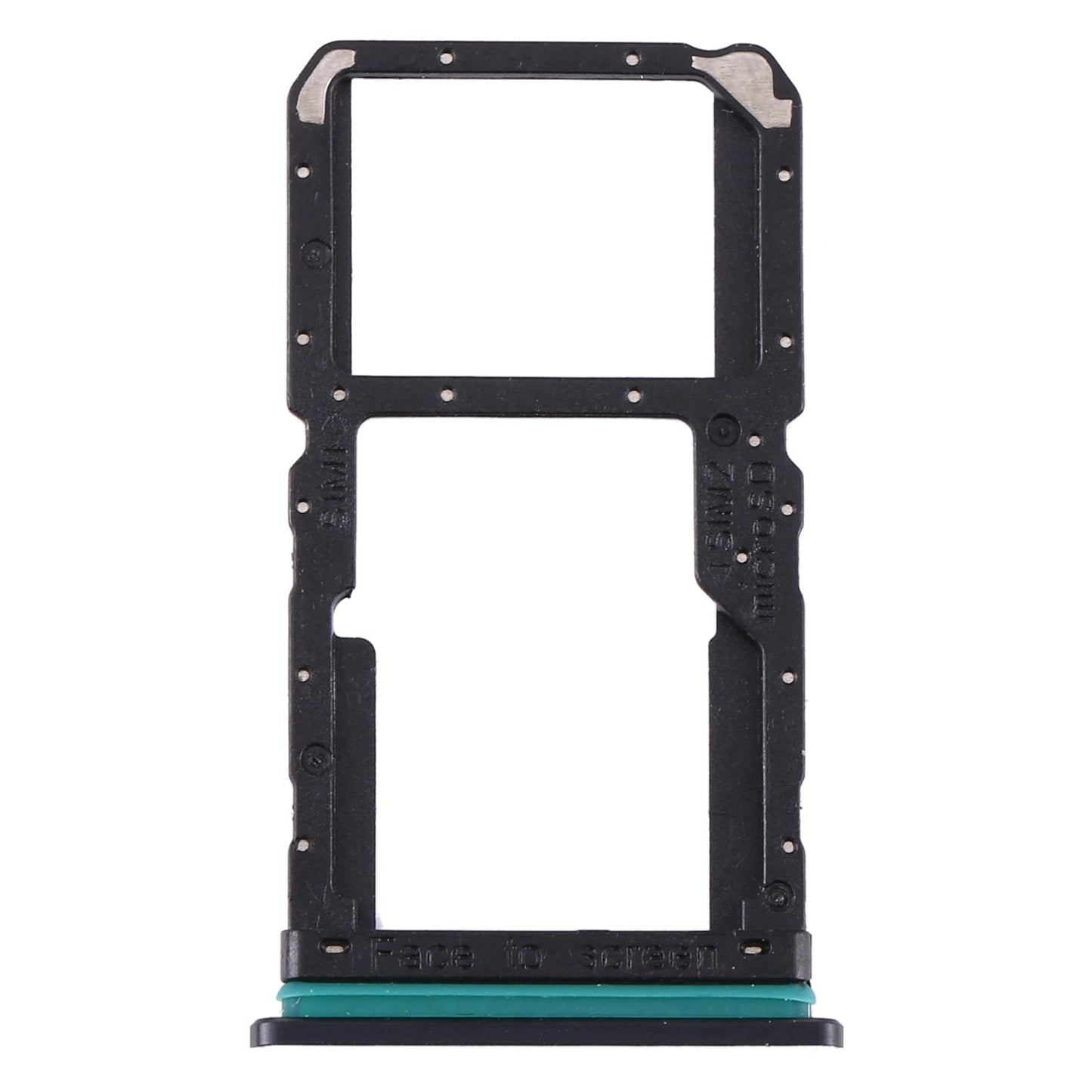 For OPPO Reno2 PCKM70 PCKT00 PCKM00 CPH1907 SIM Card Tray + SIM Card Tray / Micro SD Card Tray (Black)
