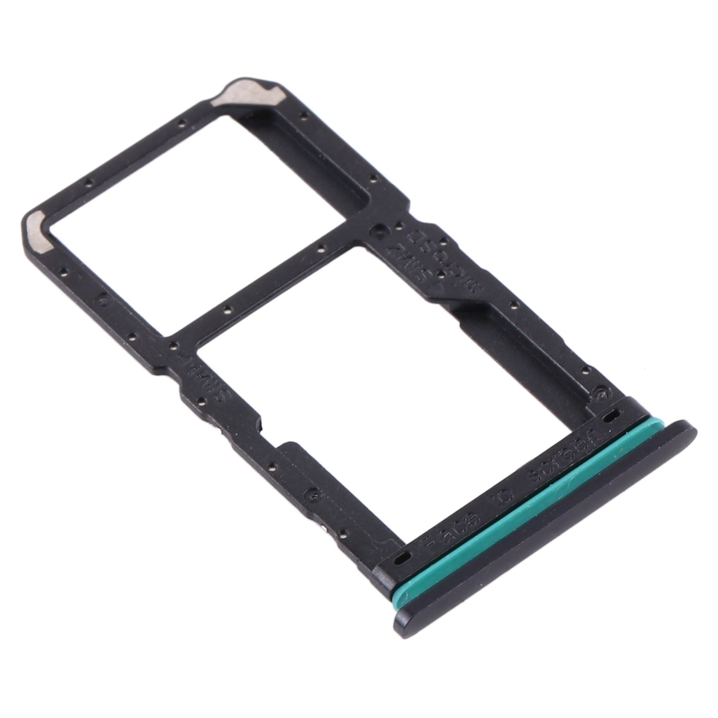 For OPPO Reno2 PCKM70 PCKT00 PCKM00 CPH1907 SIM Card Tray + SIM Card Tray / Micro SD Card Tray (Black)