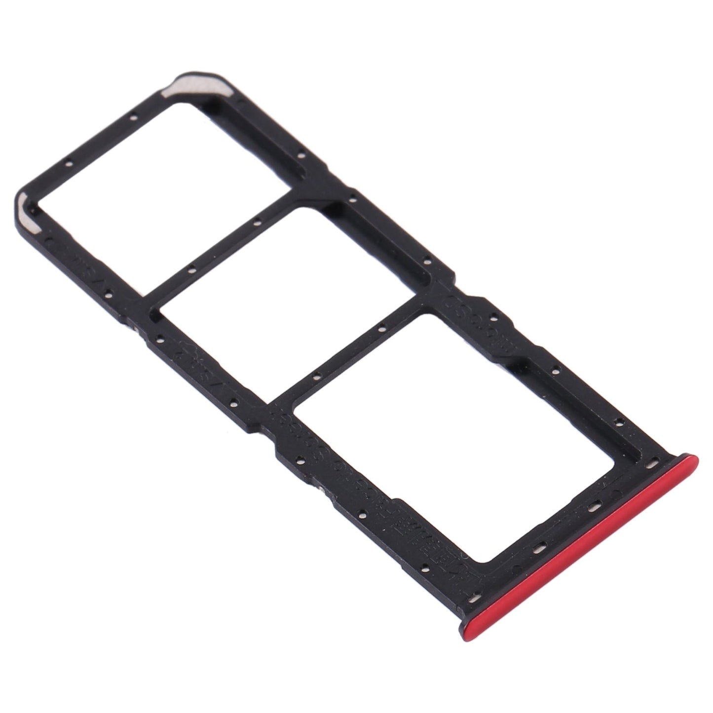 For OPPO A91/F15/Reno3 4G/Reno3 Youth CPH2001 CPH2021 PCPM00 SIM Card Tray + SIM Card Tray + Micro SD Card Tray(Red)