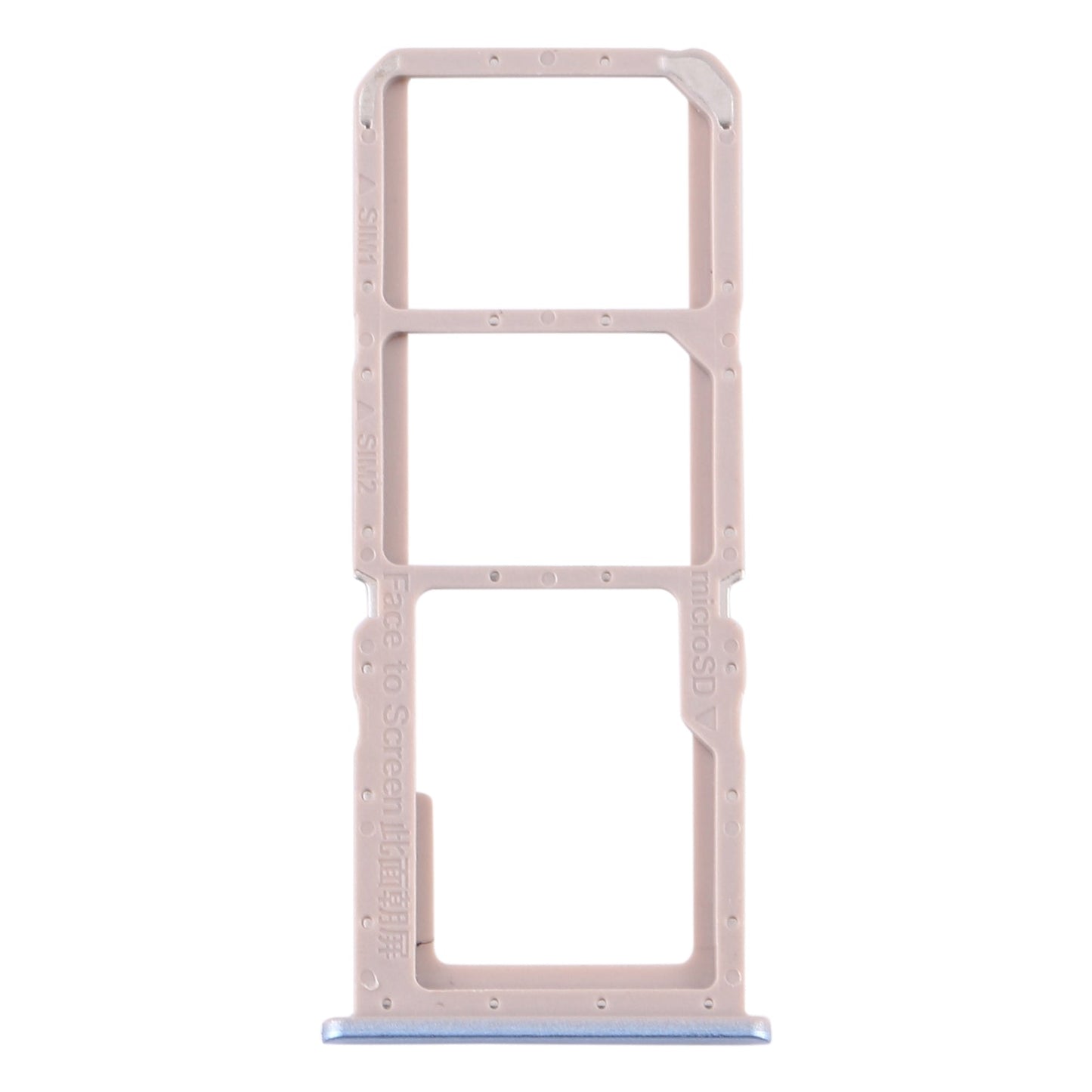 For OPPO A32 / A53 4G / A33 2020 / A53s / A11s PDVM00 SIM Card Tray + SIM Card Tray + Micro SD Card Tray(Blue)