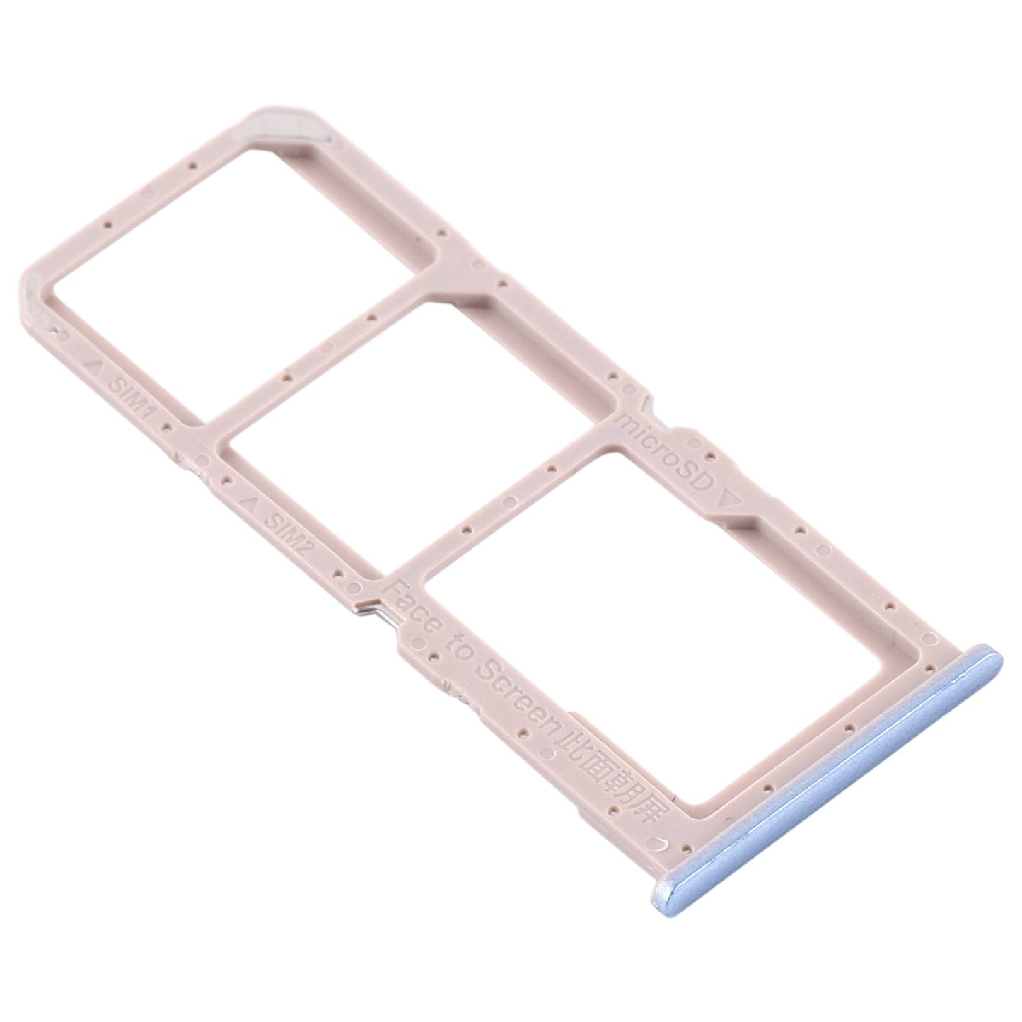 For OPPO A32 / A53 4G / A33 2020 / A53s / A11s PDVM00 SIM Card Tray + SIM Card Tray + Micro SD Card Tray(Blue)