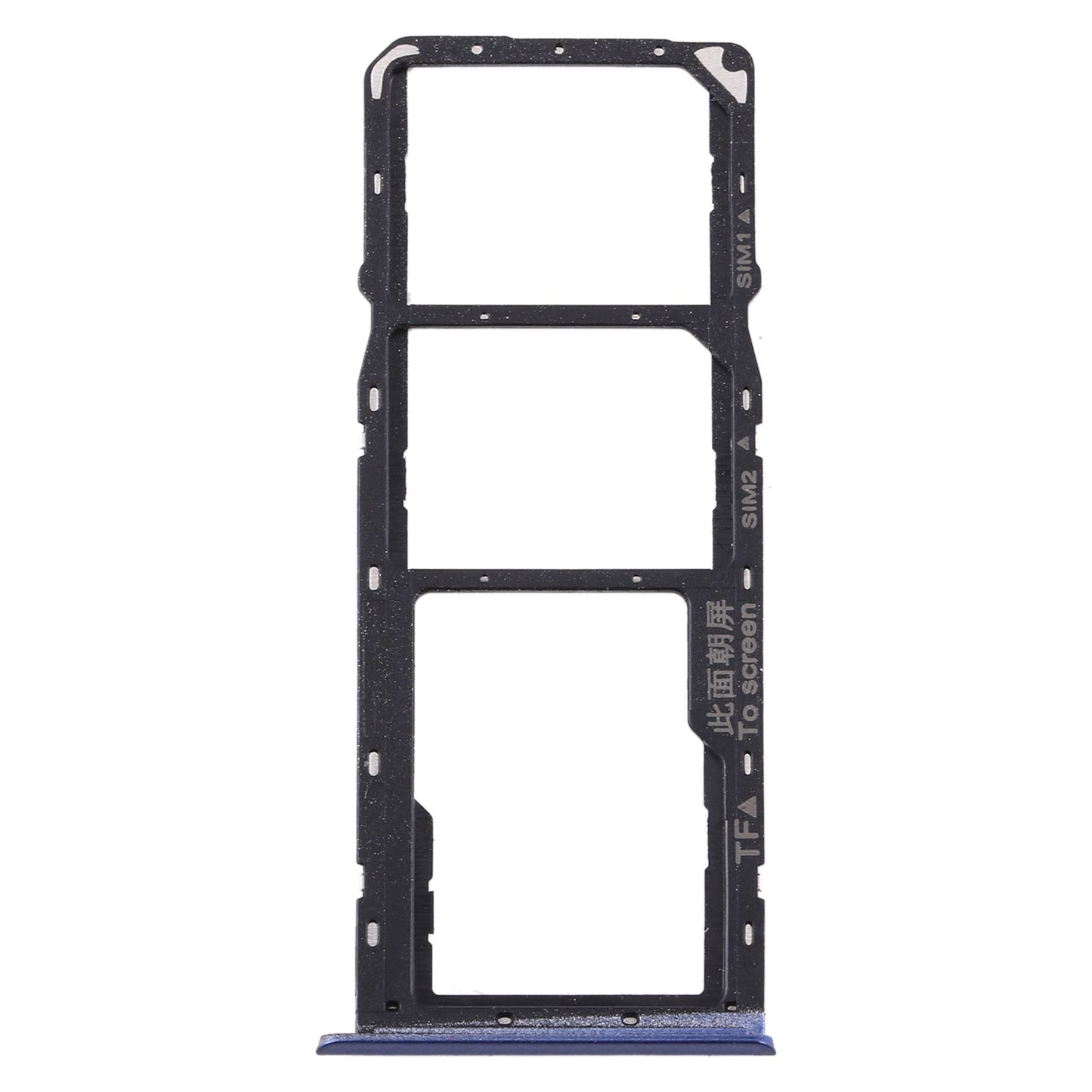 For OPPO Realme C11 RMX2185 SIM Card Tray + SIM Card Tray + Micro SD Card Tray (Blue)