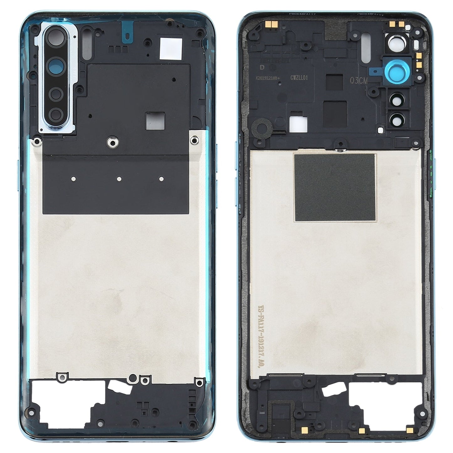 For OPPO A91/F15 PCPM00 CPH2001 CPH2021 Back Housing Frame (Baby Blue)